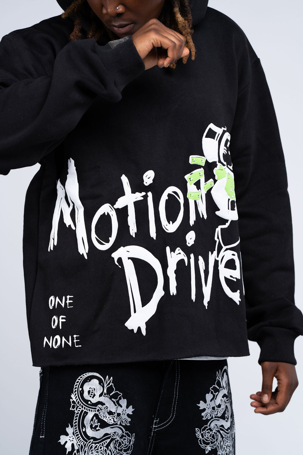 Black Motion Driven Hoodie