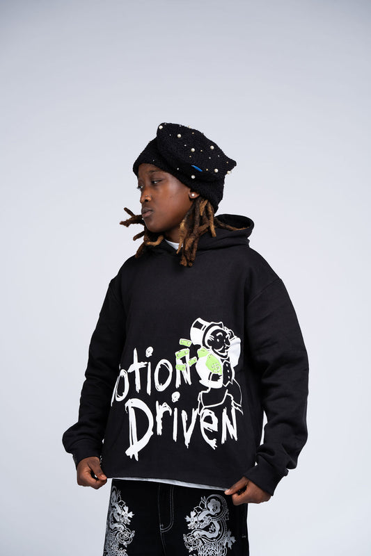 Black Motion Driven Hoodie